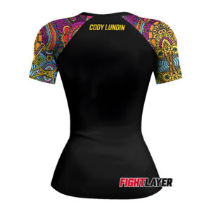 Women's 'Geometric' Short Sleeve Rash Guard