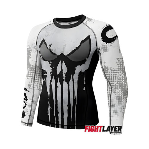 'Ghost Skull' Long Sleeve Rash Guard