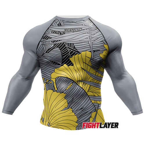 'Gilded Petals' Long Sleeve Rash Guard