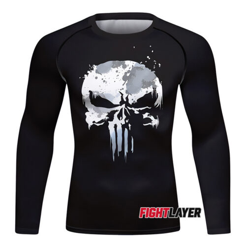 'Grim Skull' Long Sleeve Rash Guard