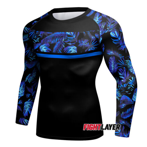 'Hawaiian Tropical Blue' Long Sleeve Rash Guard