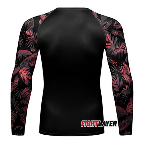 'Hawaiian Tropical Red' Long Sleeve Rash Guard
