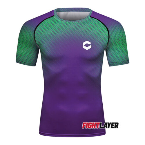 'Hex Quantum' Short Sleeve Rash Guard