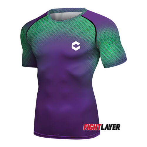 'Hex Quantum' Short Sleeve Rash Guard
