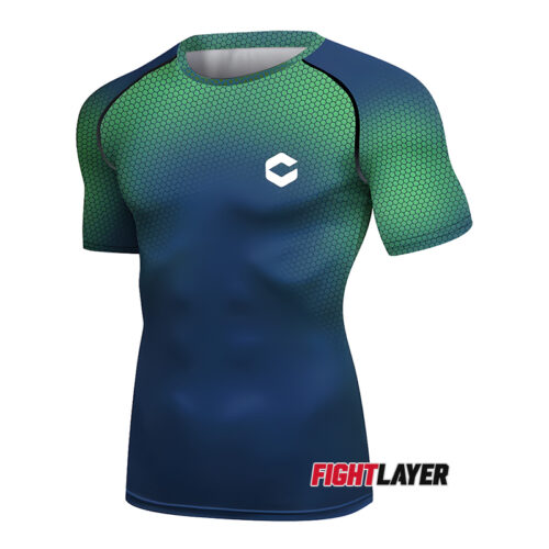 'Hex Radon' Short Sleeve Rash Guard