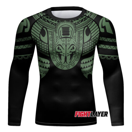 'Maori Green' Long Sleeve Rash Guard
