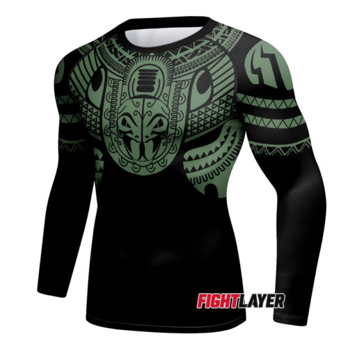 'Maori Green' Long Sleeve Rash Guard