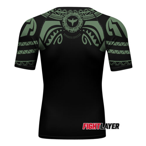 'Maori Green' Short Sleeve Rash Guard