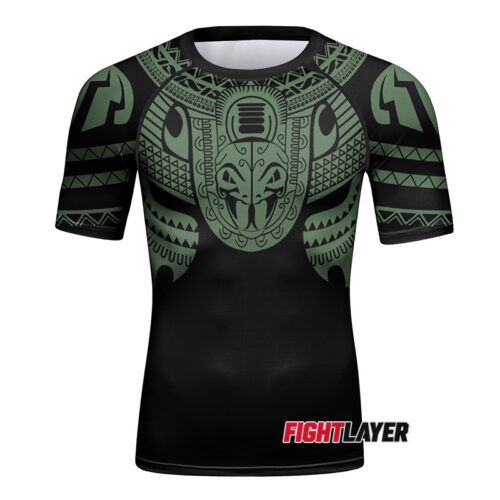 'Maori Green' Short Sleeve Rash Guard