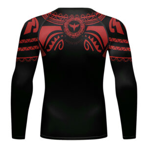 'Maori Red' Long Sleeve Rash Guard