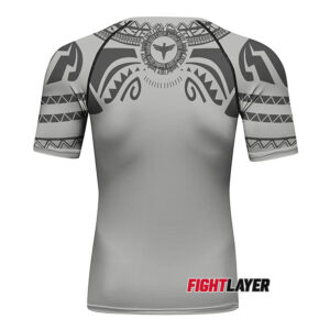 'Maori White' Short Sleeve Rash Guard