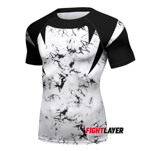 'Marble Mayhem' Short Sleeve Rash Guard