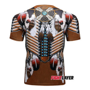 'Navajo Warrior Shirt' Short Sleeve Rash Guard
