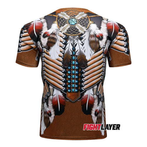 'Navajo Warrior Shirt' Short Sleeve Rash Guard
