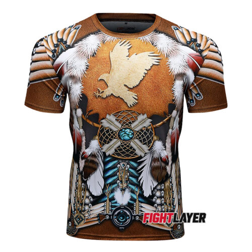 'Navajo Warrior Shirt' Short Sleeve Rash Guard