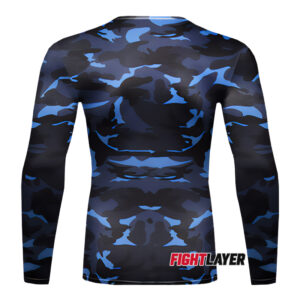 'Navy Blue Camo Shirt' Long Sleeve Rash Guard
