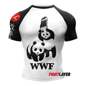 'Panda Smackdown' Short Sleeve Rash Guard