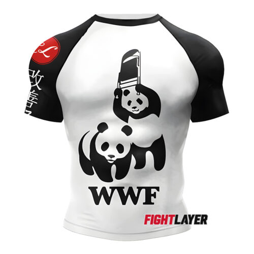 'Panda Smackdown' Short Sleeve Rash Guard