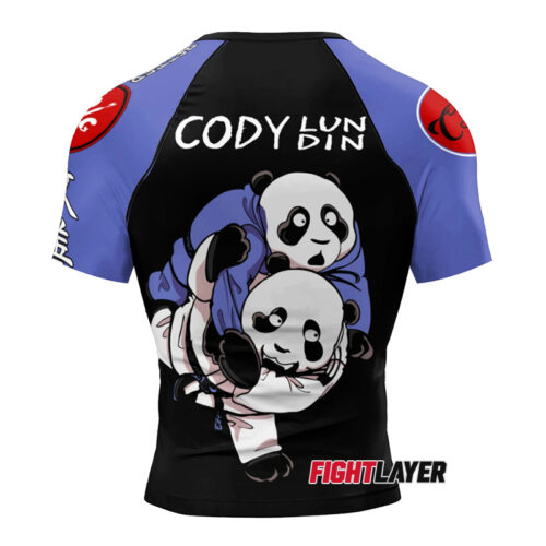 'Panda Takedown' Short Sleeve Rash Guard