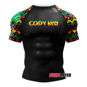 'Reggae Roll' Short Sleeve Rash Guard