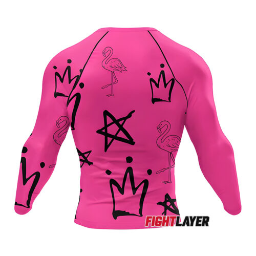 'Royal Flamingo' Long Sleeve Rash Guard