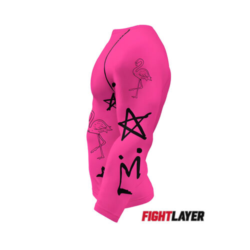 'Royal Flamingo' Long Sleeve Rash Guard