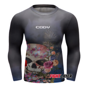 'Skulls And Roses' Long Sleeve Rash Guard