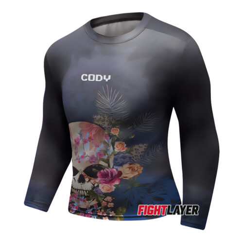 'Skulls And Roses' Long Sleeve Rash Guard