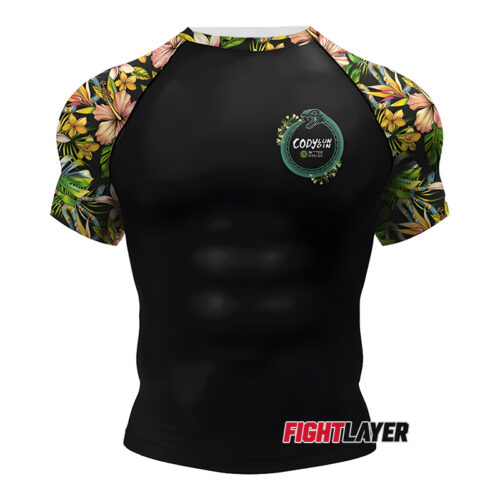'Tropical Strike' Short Sleeve Rash Guard