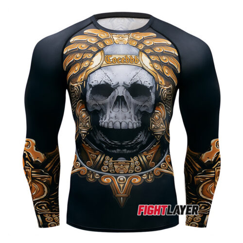 'Warrior Skull' Long Sleeve Rash Guard
