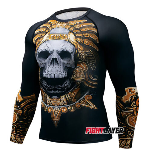 'Warrior Skull' Long Sleeve Rash Guard