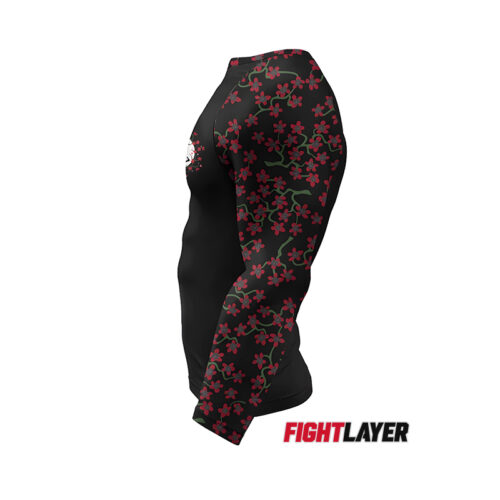 'Warrior's Blossom' Long Sleeve Rash Guard